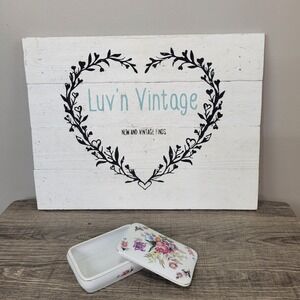 Wales Trinket Box Floral Porcelain Jewelry Keepsake‎ Cottagecore Made in Japan